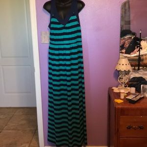 Faded Glory striped blue sundress sz XL 16-18